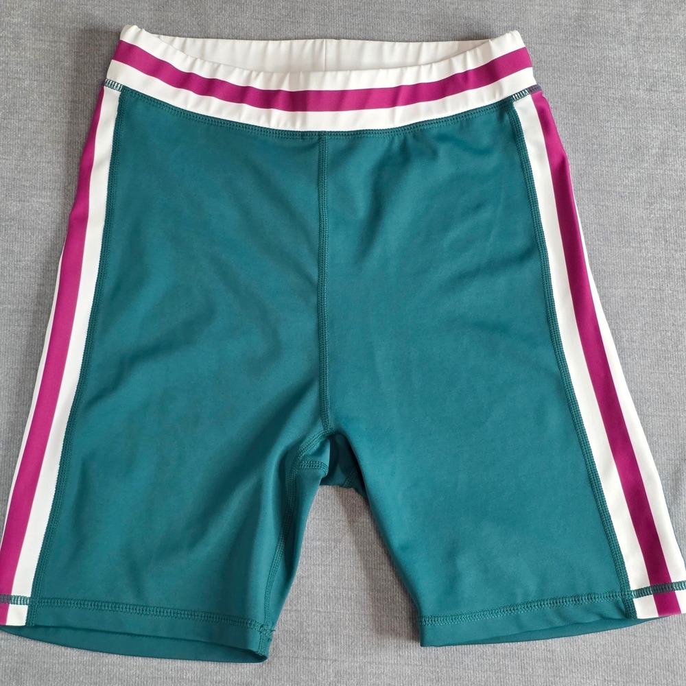 Wilo The Label Biker Shorts‎ Womens S Teal Magenta Athleisure Anthropologie